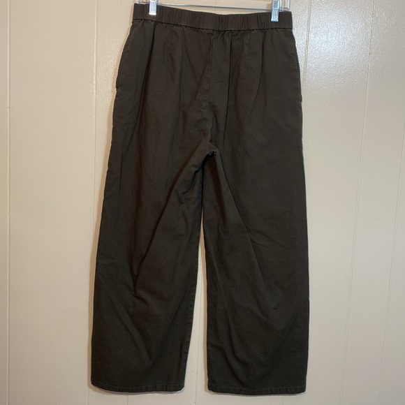 Eileen Fisher Forest Green Small Organic Cotton/Hemp Blend Boho Pants. - Picture 2 of 12